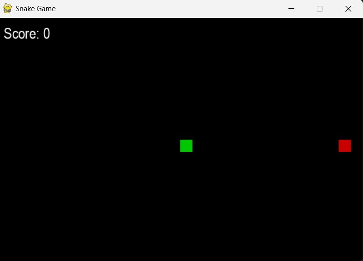 Screenshot of the Snake game